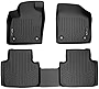 SMARTLINER All Weather Floor Mats 2 Row Liner Set Black Compatible with 2018-2022 Volkswagen Atlas with 2nd Row Bench Seat