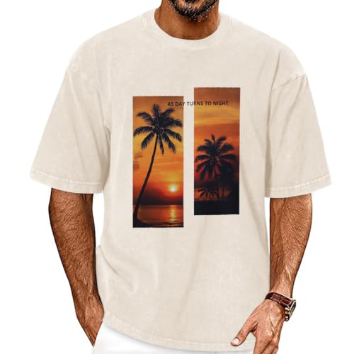 Image of Oversized Tshirts for Men Short Sleeve Vintage Washed Basic Loose Tees 2026