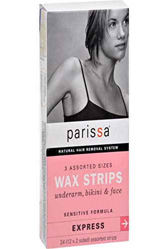 Parissa Wax Strips Sensitive Assorted Sizes, 24 count