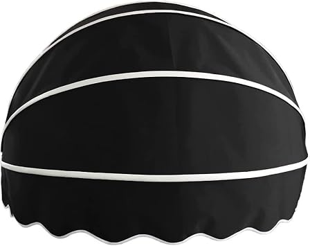 Window Awning Door Canopy Cover, Canvas Dome Style Window Awning Outdoor Awning Covers Foldable Aluminum Frame Anti-UV and Waterproof for All Season Color Black, Size 70cm/2.3ft
