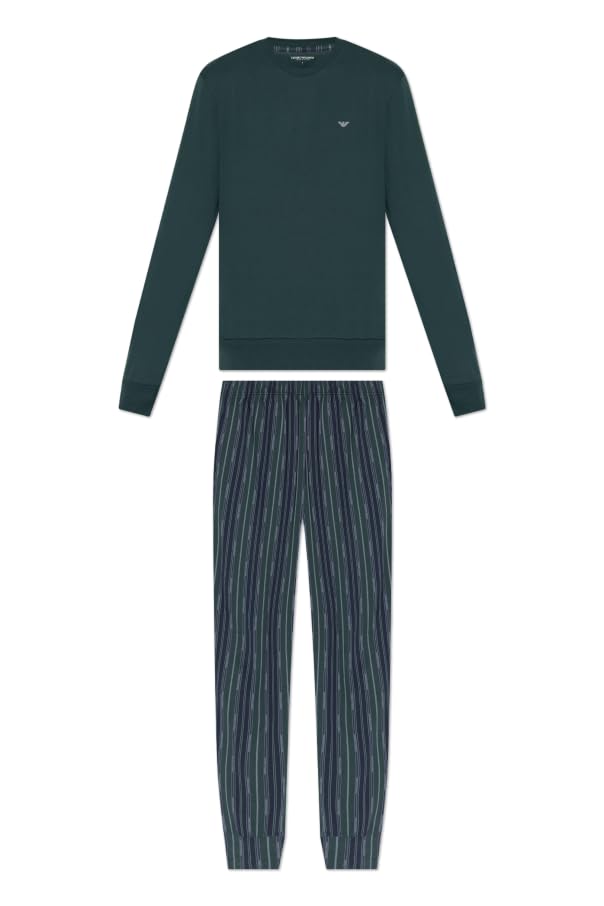 Emporio Armani Classic Pattern Pajamas Set Set di Pigiama Uomo
