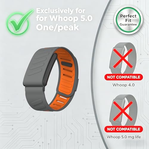 Image of Band Compatible with Whoop 5.0 Minimalist Silicone Multiple Colors Waterproof and Breathable Replacement Band for Whoop 5.0 Suitable for Various Scenarios for Men Women