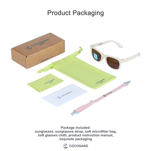 image for COCOSAND Flexible Polarized Baby Sunglasses with Strap UV Protection f