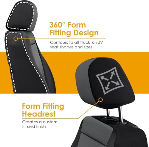 Image of LPI Truck Maverick Heavy Duty Seat Covers for Front Seats; Fits Full-Size SUV or Truck; Includes Front and Rear Storage Pockets, Built-in Molle Style Organizer; Semi-Custom Fit; 2pcs