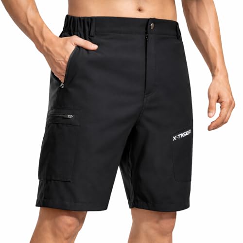 X-TIGER Short Cargo Homme Été Randonnée Bermuda Tactique 5 Poches Séchage Rapide Respirant Imperméable Stretch pour Trekking Camping Travail Extérieur