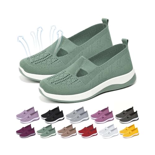 Image of Yilia Orthopedic Shoes for Women, Women Wide Width Breathable Walking Comfortable Slip on Sneakers, Non Slip Food Service Lightweight Sneaker, Nurse Shoes Arch Support Sneakers
