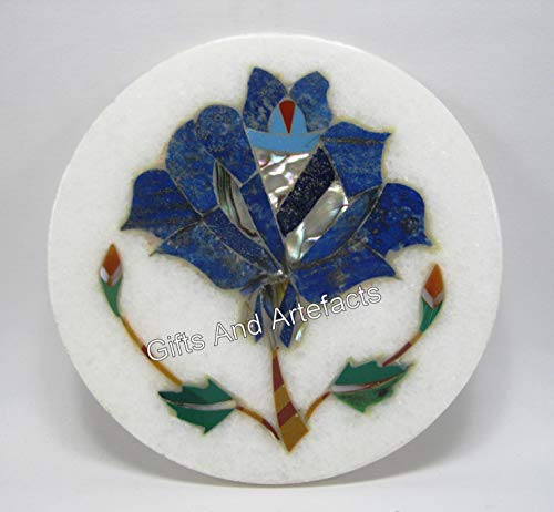 Dessous-de-verre marbre blanc et fleurs pour apéritif chic et table - 2