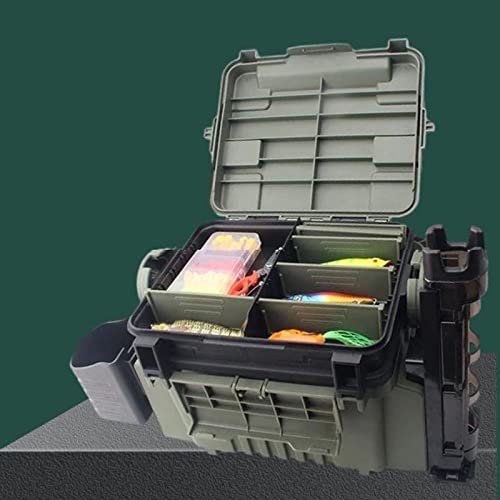 Boîte de rangement pour leurres de pêche double couche grande capacité
