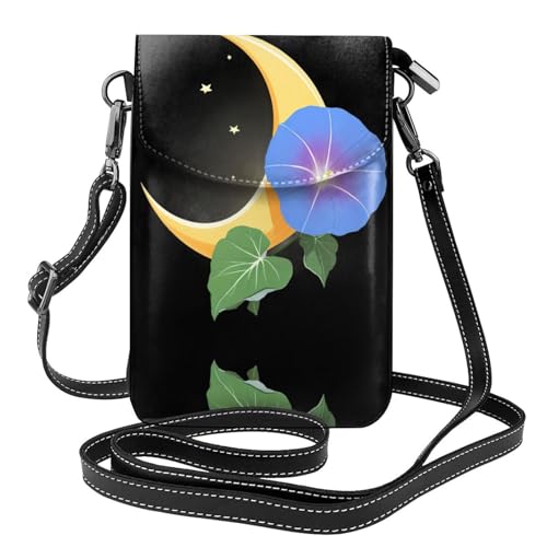 Petit sac à bandoulière en cuir pour téléphone de 19,3x12,4 cm imprimé Morning Glory