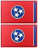 JBCD Tennessee Flag Patch Tactical PVC Rubber Hook & Loop Fastener Patch (2 Pack)