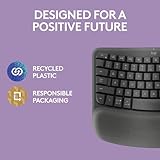 Logitech Wave Keys Wireless Ergonomic Keyboard with Cushioned Palm Rest, Comfortable Natural Typing, Easy-Switch, Bluetooth, Logi Bolt Receiver, for Multi-OS, Windows/Mac, UK English QWERTY - Graphite - Image 9