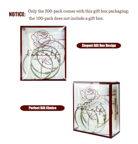 lovielf Embroidery Threads Cross Stitch Floss Bag Organizer 5.12 x 3.6 inch - 200 Pack with 4 Rings - Thumbnail 2