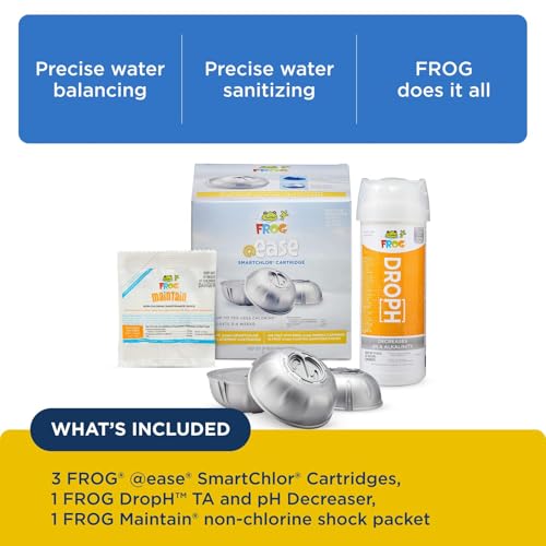 Image of FROG @ease Replacement SmartChlor Cartridges, pH & TA Decreaser Bundle