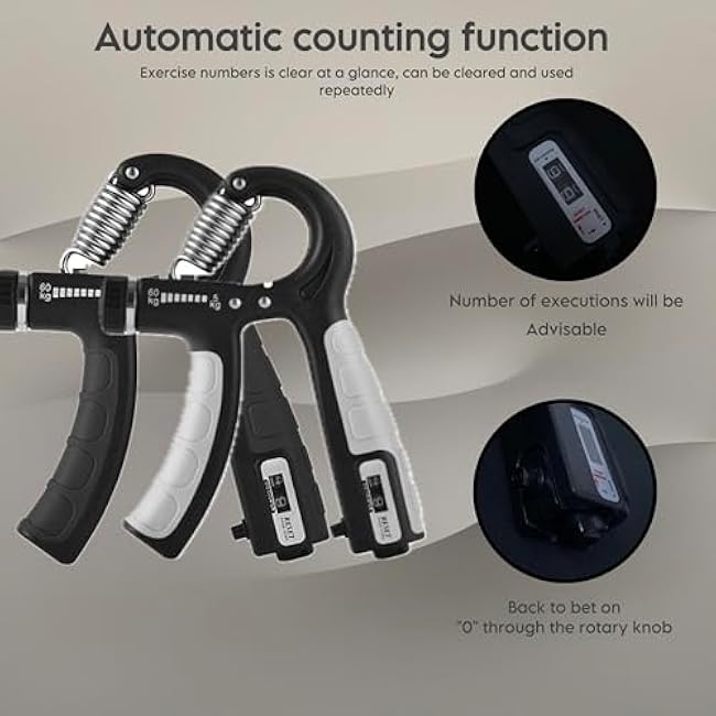 Generic 2 Set of Grip Strenght Trainer: Adjustale Hand Grip Strengthener with Resistance Ranging from 22 to 132 lbs (10 to 60 Kg), Designed for Athletes and also for everyone