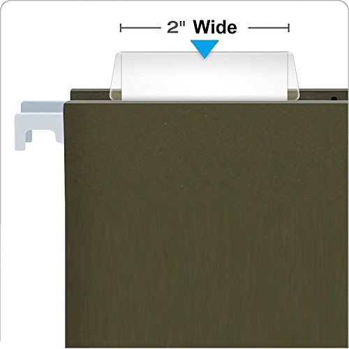 Onglets en plastique clair inserts pour dossier suspendu intercalaire transparent 2" - 2