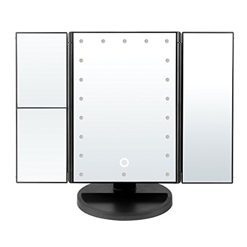 SOBROVO LED Specchio per Trucco Tri-Fold Specchio