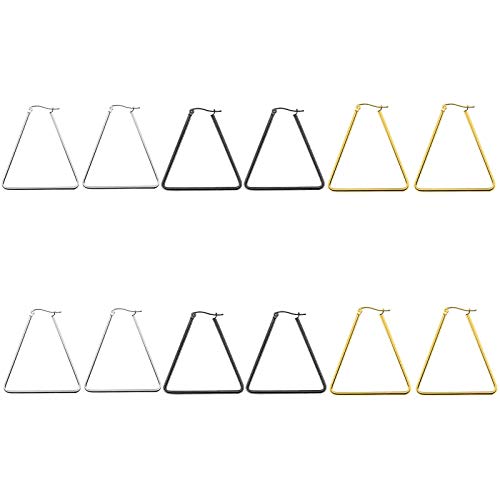 Pendientes dorados para hombre y mujer KnSam de acero inoxidable hipoalergénico que no se oscurece
