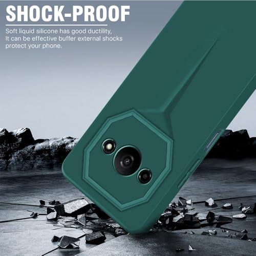 Image of WOW IMAGINE Slim Back Cover for Mi Redmi A3 | Redmi A3X | Poco C61 | Blade Series Ultra Thin Case with Lightweight Design | Camera Protection | Soft Matte Silicone Flexible Mobile Case - Green