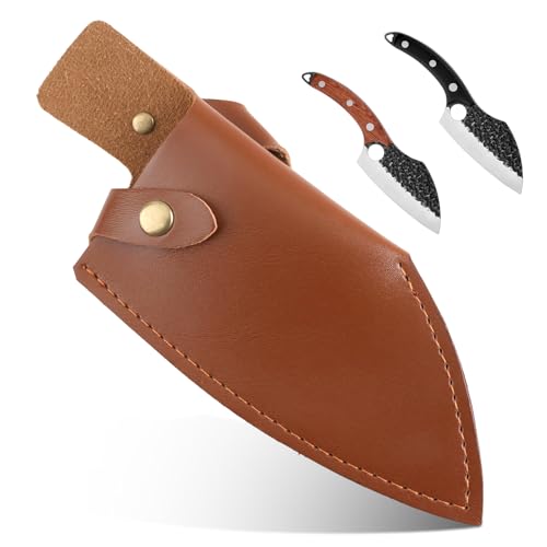 KAKUPPA 1 Pack PU Leather Chef Knife Sheath, Cleaver Knife Sheath for Cleaver, Japanese Chef Kitchen Knives Protector, Suitable for Knives with Blade Lengths of 5.7in/14.5cm or Less