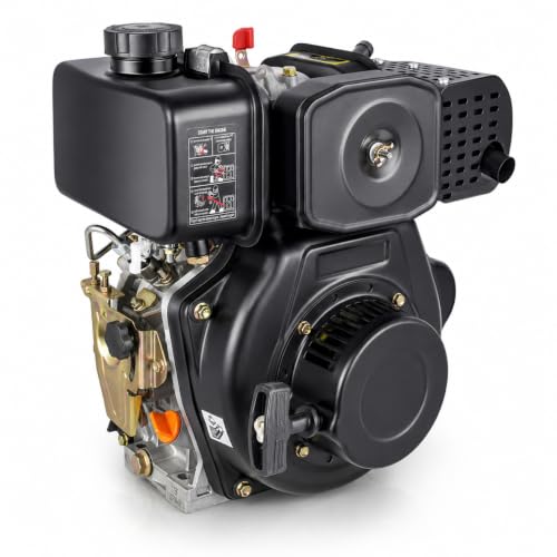 5HP Diesel Engine 4-Stroke 247cc Air Cooled Vertical Diesel Motor with 3600RPM Direct Injection for Agricultural Machinery Water Pump Generator Tiller