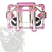 RUBAPOSM Carretilla de Mano Plegable, Carro de Carro PortáTil, Carro de Empuje Multifuncional con Ruedas para Levantar/Mover CóModamente en La Oficina en Casa Al Aire Libre,Pink 4