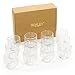 Hosley 12-Pack Clear Glass Tea Light Holders, 2.5” Dia, Charming Roly Poly Style, for Weddings, Gifts, Reiki, Spa, Events, Durable Elegant Décor