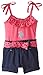 U.S. Polo Assn. Baby Girls' Jersey Top and Denim Romper