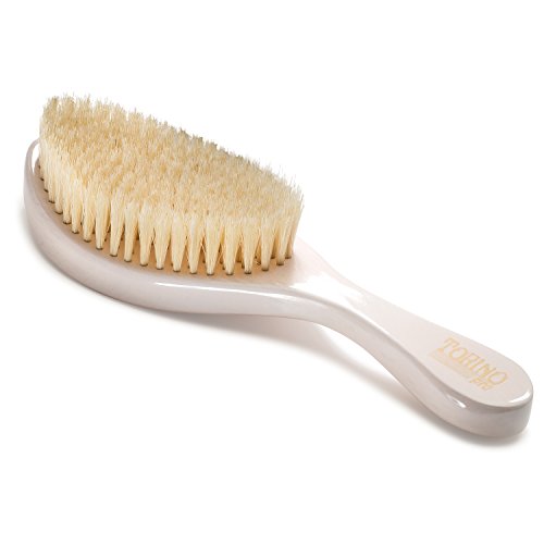 Torino Pro Wave Brush #640 By Brush King - Soft Curve 360 Waves Brush - Soft Wave Brush - Made With 100% Boar Bristles - True Texture Soft - Great For Polishing/Laying Down Frizz & Finisher #TOP2