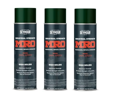 620-1449 – MRO Industrial-Grade High Solids Spray Paint—Dark Green (16 oz, 3-Pack / 48 oz Total) | High-Coverage Industrial Spray Paint for Equipment, Tools & Surfaces