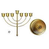 CHICIRIS Candelabro Dorado de 7 Brazos para Decoración de Fiestas y Decoración Elegante del Hogar en Metal (Candelabro 7 Brazos Oro)