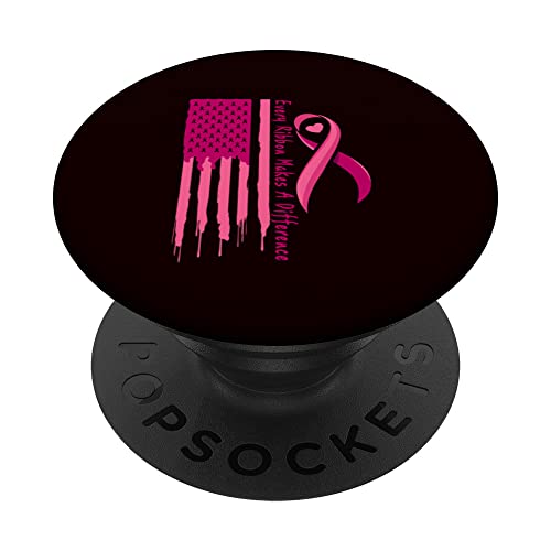 Breast Cancer Awareness Pink Family Support Ribbon PopSockets PopGrip Intercambiabile