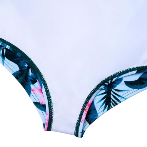 Image of Alakuoti Girls One Piece Swimsuits Cutout Ruffle Bathing Suit Quick Dry Beach Swimwear with Adjustable Strap 5-14 Years