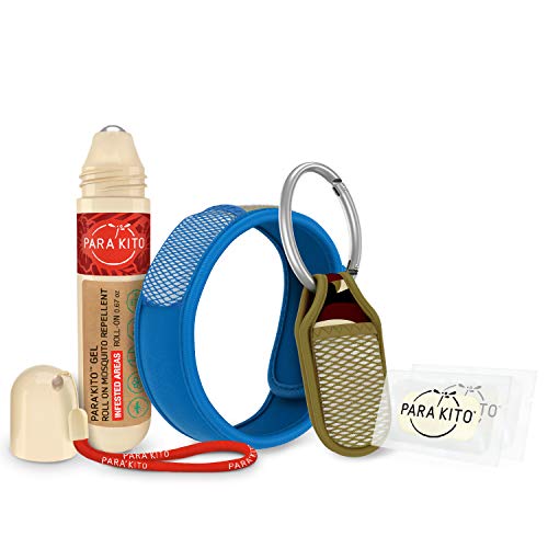 PARA'KITO Mosquito Repellent Bundle - 1 Roll-on | 1 Wristband | 1 Clip (Roll-on + Blue + Camo)