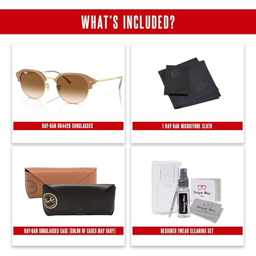 Ray-Ban RB4429 Rounded Sunglasses for Men for Women +BUNDLE with ACCESSORY EYEWEAR KIT 5