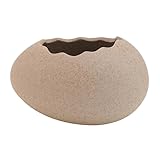 Cabilock Eggshell Shaped Ceramic Bowl Dessert Snack Holder Hydroponic Plant Vase Indoor Decor 2. 95 Inch