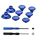 Produktbild 9CDeer 8 Stück Daumenknüppel Thumbstick Joystick Analogsticks Ersatz Reparatursätze Daumengriffe Thumb Grips Aufsätze KONKAV STIL Blau für PS4, Xbox One Controller, mit Schraubendreher