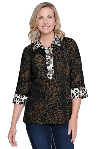 Ali Miles Woven Jacquard Popover Tunic for Women
