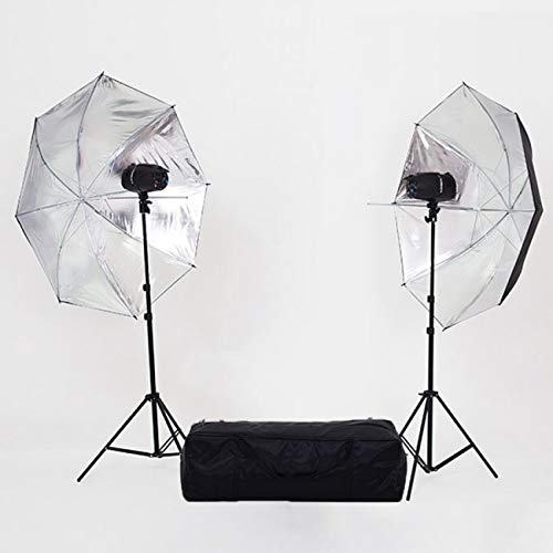 Conjunto estúdio 280 W com radio flash e sombrinha-110v-Rebatedora Branca