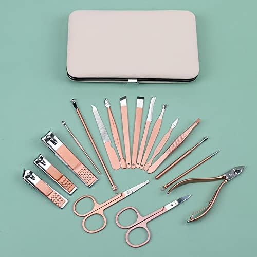 18PCS/Set Nail Clipper Professional Stainless Steel Multi-Function Scissors Tweezer Foot Hand Care Tools