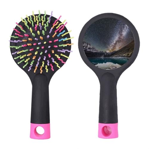 Brosse à cheveux démêlante base coussin motif étoiles galaxie pour femme