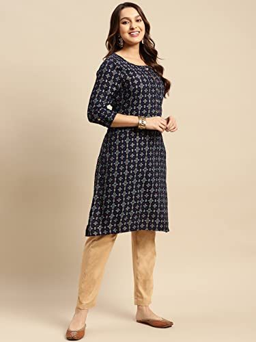 Image of rangita Women's Rayon Regular Fit Straight Kurti | Kurta (Pack of 2)