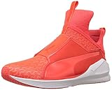 PUMA Women's Fierce Eng Mesh Cross-Trainer Shoe, Red Blast/Puma White, 7.5 M US