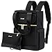 LOVEVOOK Backpack Purse for Women, Convertible Small Backpack Tote for Woman, Mini College Daypack for Work, Daily, Travel, 2pcs set, Black
