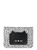 Kate Spade New York Meow Cat Large Zip Pouch for Accessories