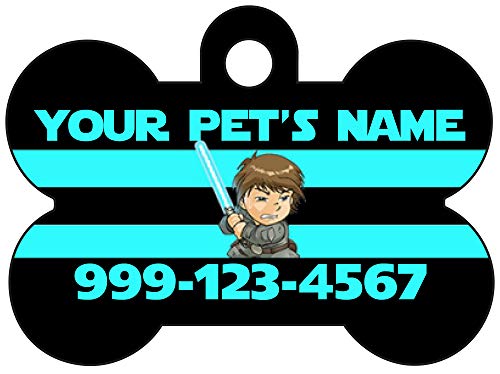 uDesignUSA Disney Star Wars Luke Skywalker Pet Id Dog Tag Personalized w/Name & Number - //coolthings.us