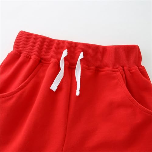 Kids Boys Casual Solid Sweat Shorts Summer Elastic Waist Athletic Short Pants Lightweight Comfortable Bottom4
