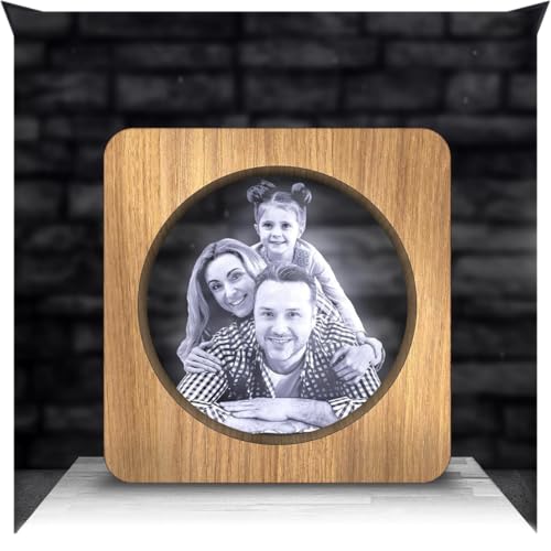 Idée cadeau original Noël et anniversaire : cadre photo lumineux personnalisé
