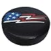 HEALiNK Spare Tire Cover,PVC Leather Waterproof Dust-Proof American Flag Rv Wheel Covers for Jeep Liberty Wrangler SUV Camper Travel Trailer Accessories (15 inch for Tire Φ 27