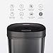 NINESTARS DZT-50-9BK Automatic Touchless Infrared Motion Sensor Trash Can, 13.2 Gal 50L, Black Steel Base (Oval, Black Lid)
