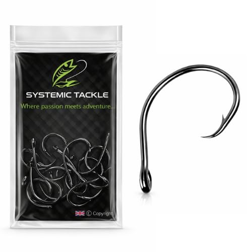 Circle Hooks Pike Dead Bait Rigs for Pike Zander Fishing Circle Hooks Live Bait - Ready to go! (20, 1/0)